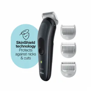 أداة تجميل الجسم وتزيينه 3 BG3340 بتقنية SkinShield و3 ملحقات