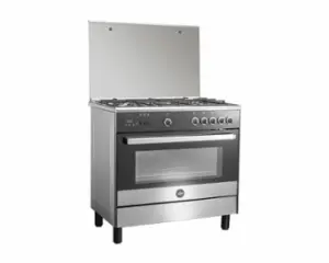 بوتاجاز لاجيرمانيا 90 × 60 ، 5 شعلة غاز ، استانلس × أسود 9M10G4A1X4AWW